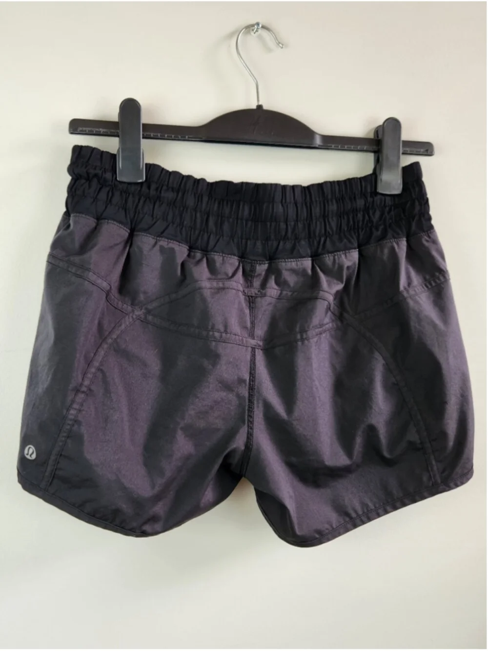 Lululemon Run Track Attack Black Low Rise Running Athletic Gym Shorts Size 10